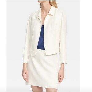 Theory Women's Cream Tweed Jacket